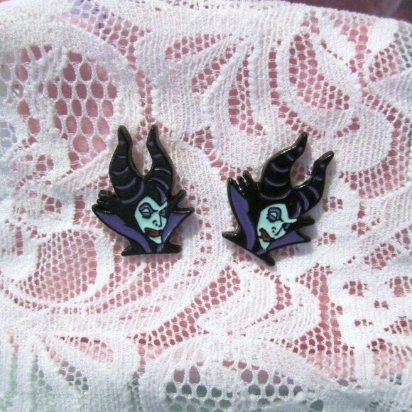 Maleficent Earrings #2~Hypoallergenic - Picture 4 of 4